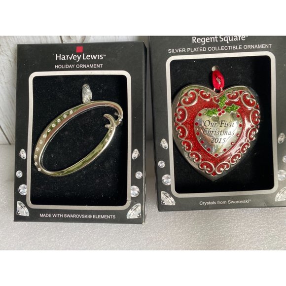 Harvey Lewis Silver Our First Christmas 2015 Ornament - Picture 1 of 9